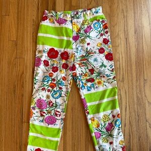 MOSHCHINO Vintage 90s Floral Print Pants Size 30